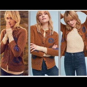 Anthropologie Goldengrove cardigan Field Flower SP